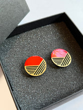 画像をギャラリービューアに読み込む, 【漆ing/円・赤に金】Paper Jewelry × 漆 ピアス